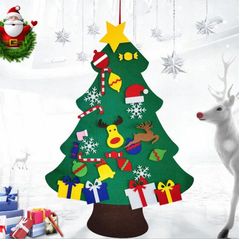 Interactive Felt Christmas Tree Set with Ornaments