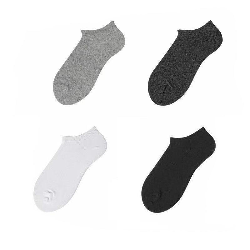 Classic Solid Cotton Boat Socks