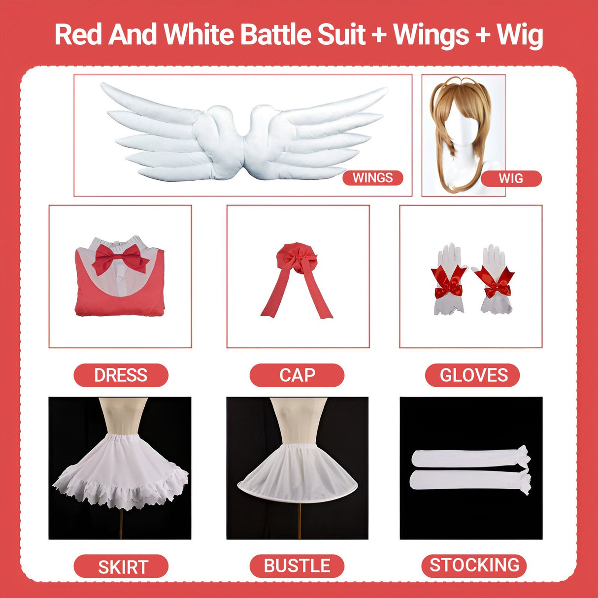 UW Cosplay| Cardcaptor Sakura Avalon Battle Costume Set
