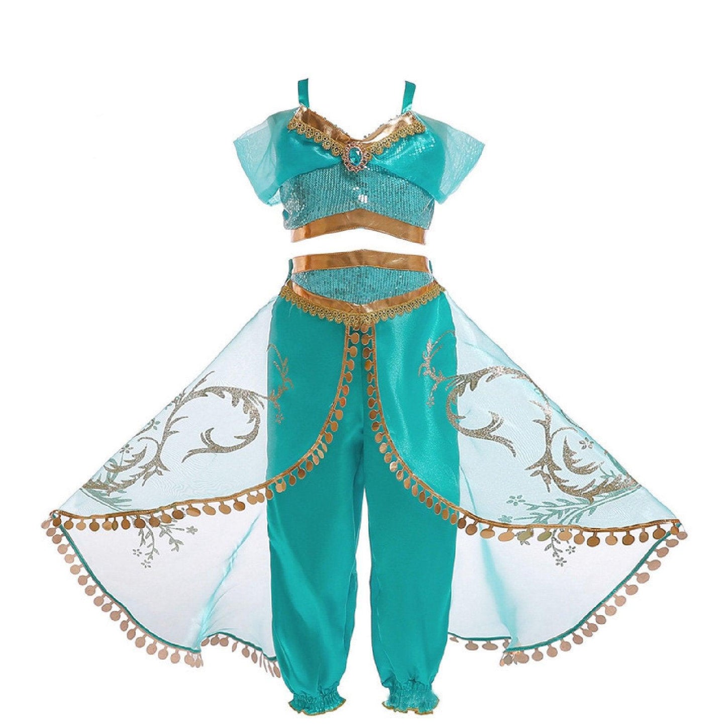 Jasmine Princess dress Aladdin Magic lamp princess dress set AU - Aimall