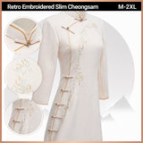 Retro Embroidered Slim Traditional Dress