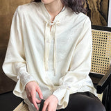 Chinese Style Women's Shirt Long Sleeve Blouse