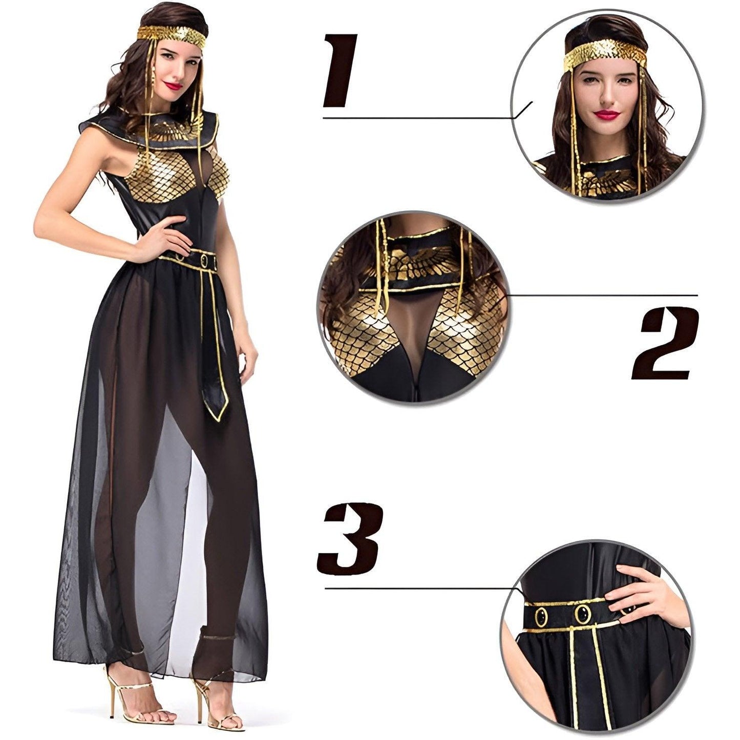 Cleopatra Costume Halloween Costume National Costume Cosplay Pharaoh Ancient Roman Princess Costume Adult Female - Aimall