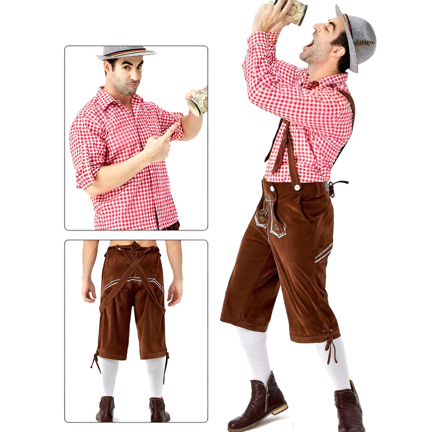 Traditional Bavarian Oktoberfest Lederhosen Outfit