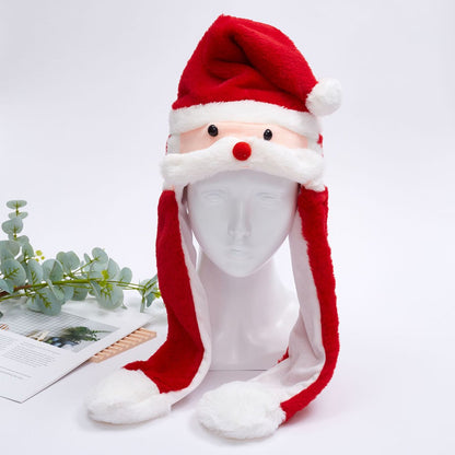 Interactive Christmas Plush Ear Moving Hats