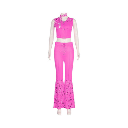 Barbie Pink Cosplay Set Retro Disco Outfit for Women