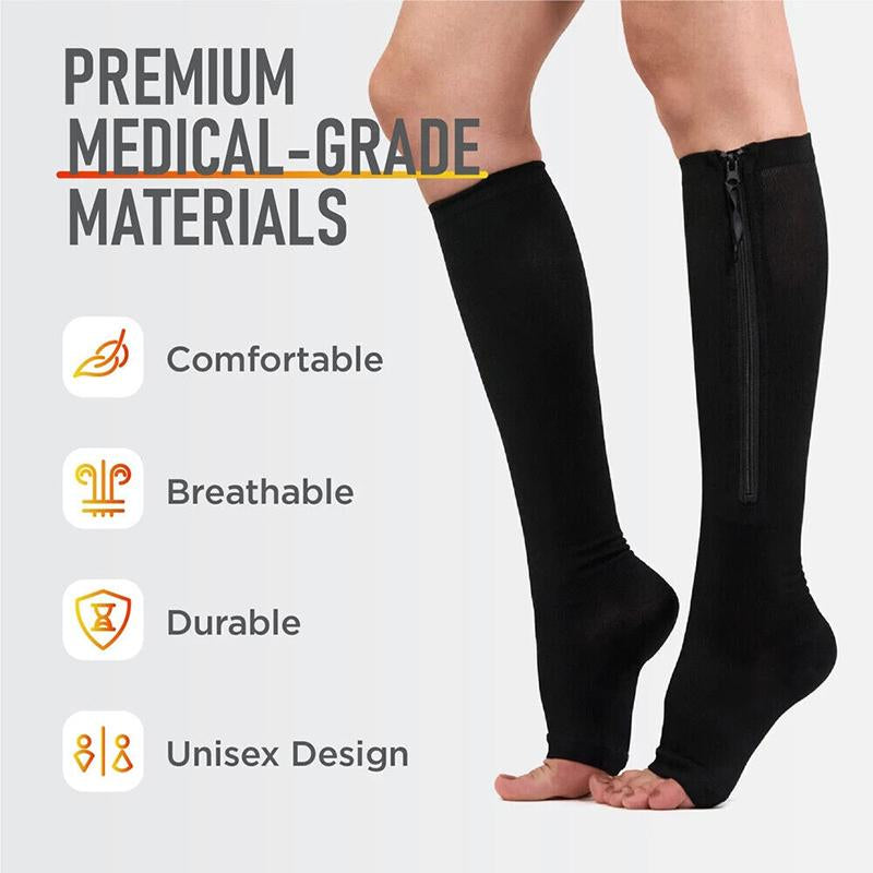 Premium Zip-Up Compression Socks