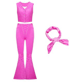 Barbie Movie Inspired Pink Flare Cosplay Outfit