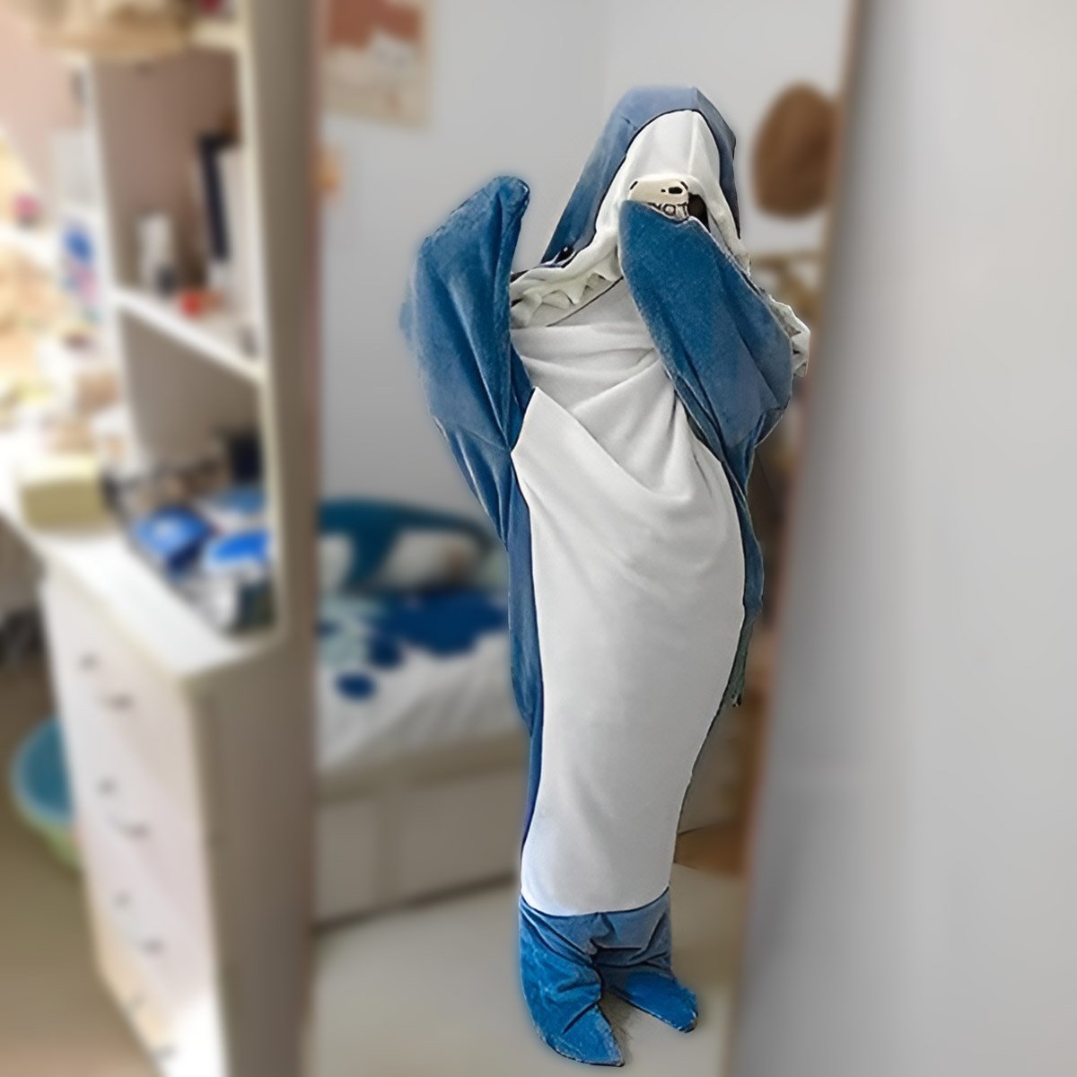 Flannel Shark Sleeping Bag Costume