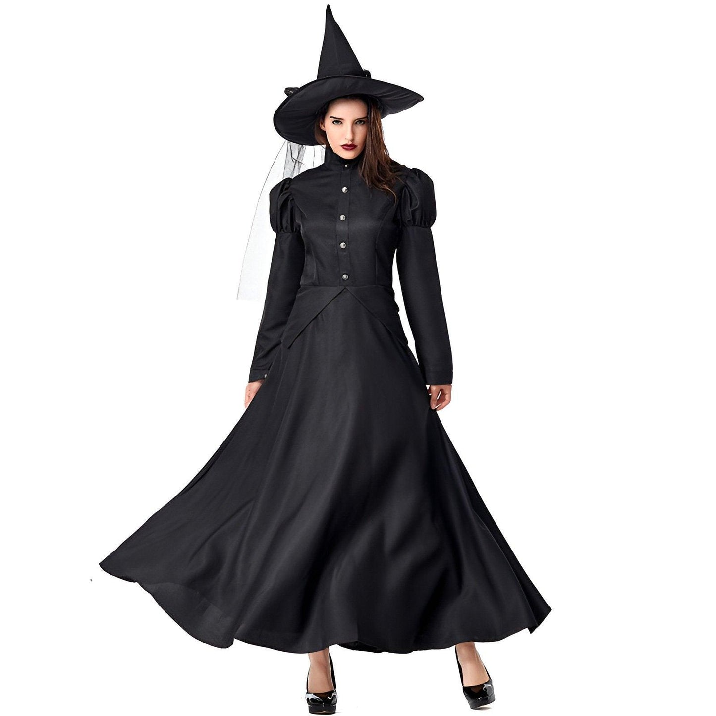 Wizard Of Oz Halloween Costume Stage Performance Adult Cosplay Black Witch Witch Play Parent-Child Costume - Aimall