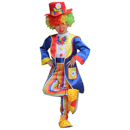 Halloween Boy Girl Circus Clown Costume Suit Cosplay Masquerade Magic