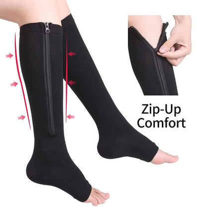 Premium Zip-Up Compression Socks