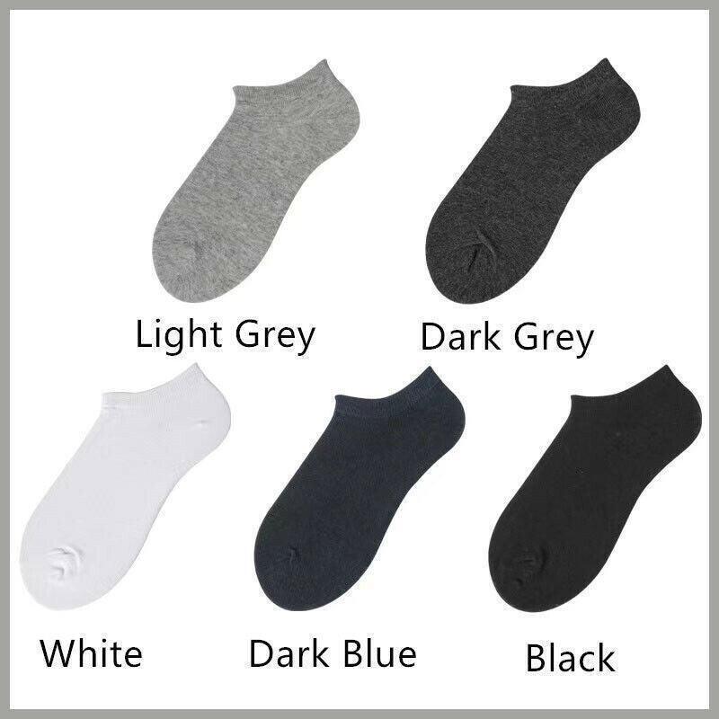 Classic Solid Cotton Boat Socks