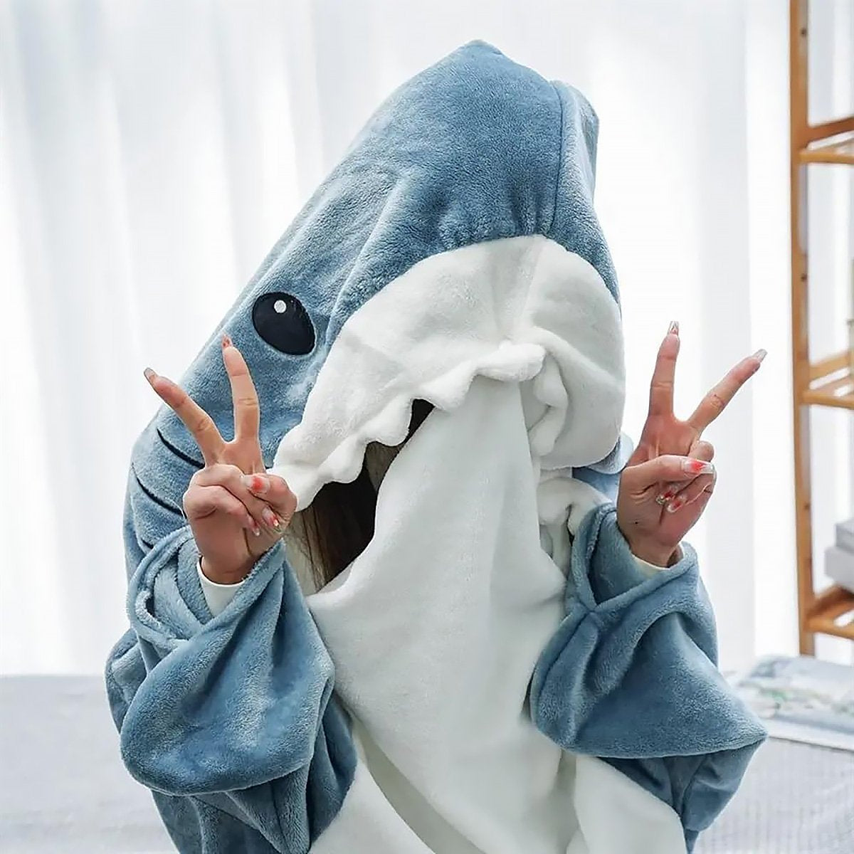 Flannel Shark Sleeping Bag Costume