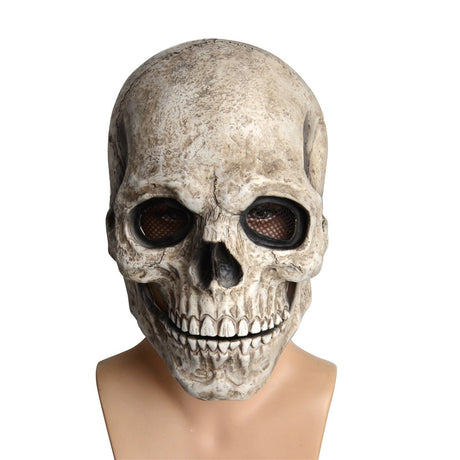 Realistic Halloween Full Skull Movable Mask