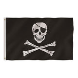 Black Pirate Skull Flag