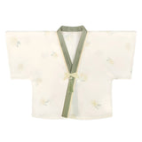 White and Green Women Hanfu Four Piece Set