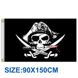 Skull & Crossbones Sabres Swords Jolly Roger Pirate Flag Party Banner Decoration - Aimall