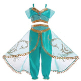 Jasmine Princess dress Aladdin Magic lamp princess dress set AU - Aimall