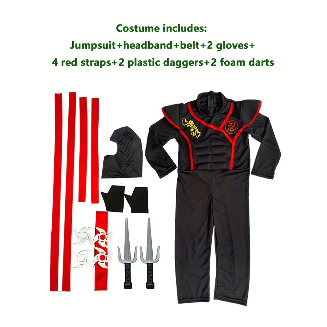 Muscle Dragon Red Ninja Costume