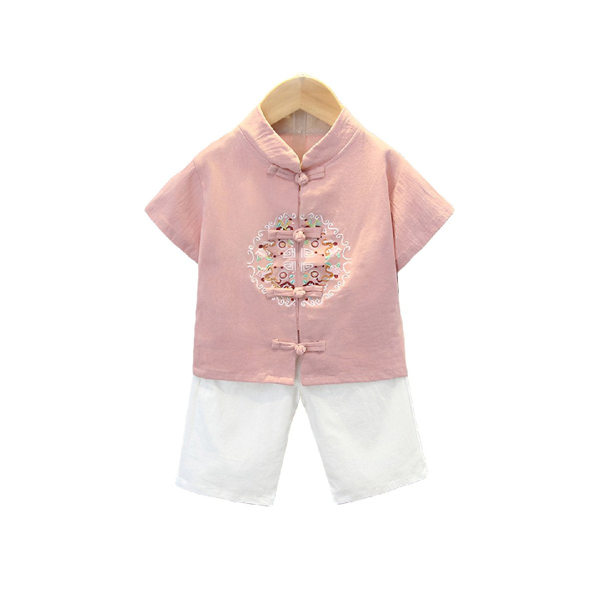 Boys Short Sleeve Hanfu Shorts Two Piece Set