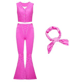 Barbie Pink Cosplay Set Retro Disco Outfit for Women