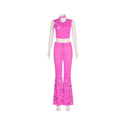 Barbie Pink Cosplay Set Retro Disco Outfit for Women