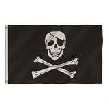 Skull and Crossbones Jolly Roger Pirate Flag Outdoor Banner 90x150cm Crossed - Aimall