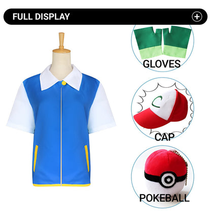 Pokemon Ash Ketchum Cosplay Costume