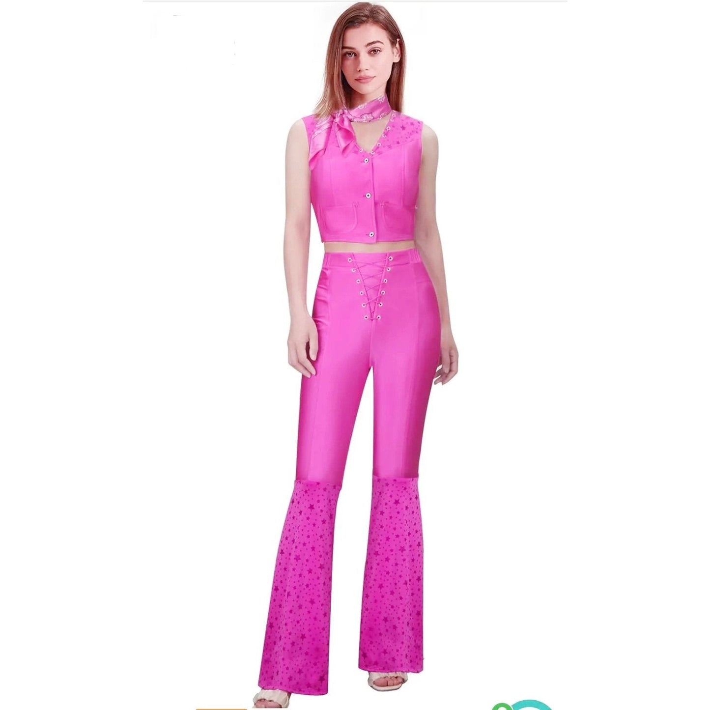 Barbie Pink Cosplay Set Retro Disco Outfit for Women