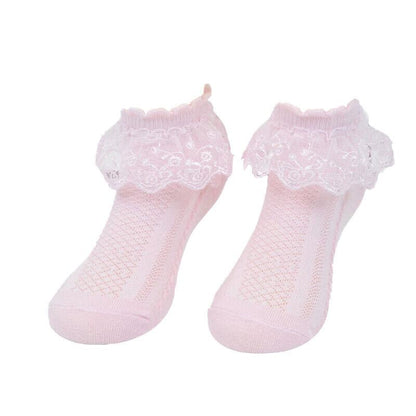 Chic Lace-Trimmed Princess Short Socks