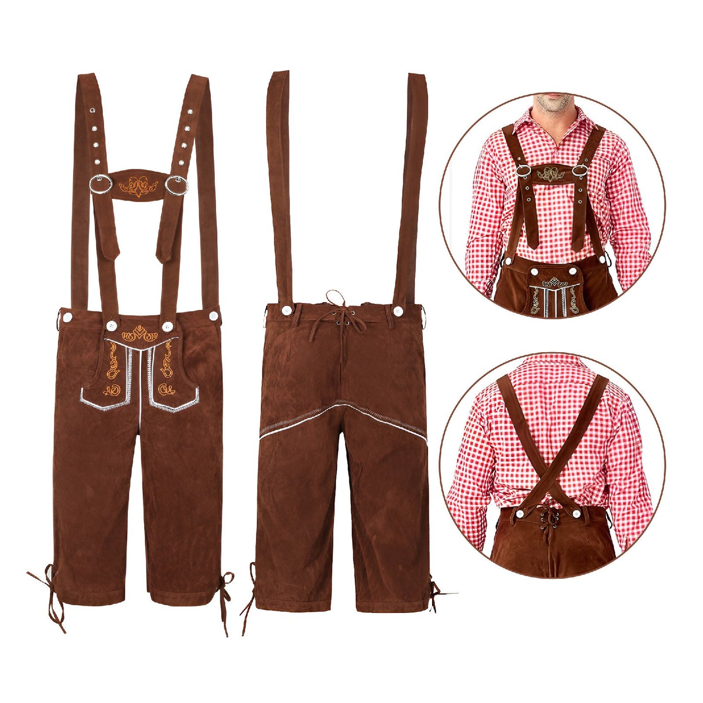 Traditional Bavarian Oktoberfest Lederhosen Outfit