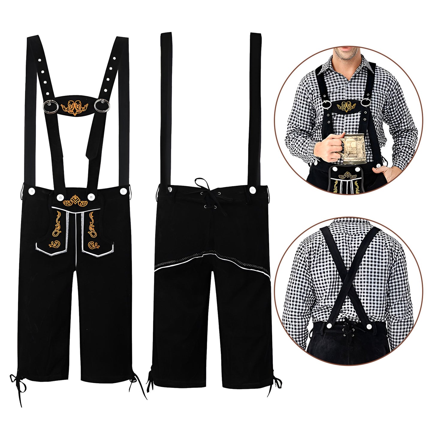 Traditional Bavarian Oktoberfest Lederhosen Outfit