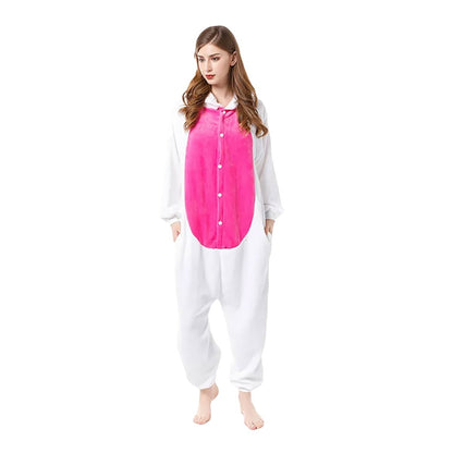 Flannel Parent-Child One-Piece Animal Pyjamas