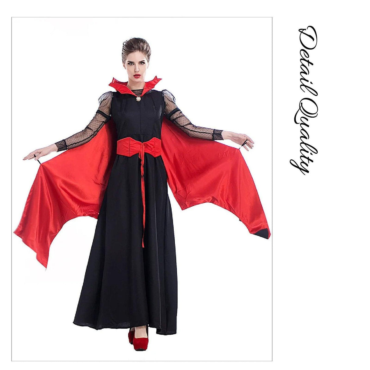 Halloween Costume Queen Dress Ampire Costume Vampire Bat Night Bar Devil Costume - Aimall