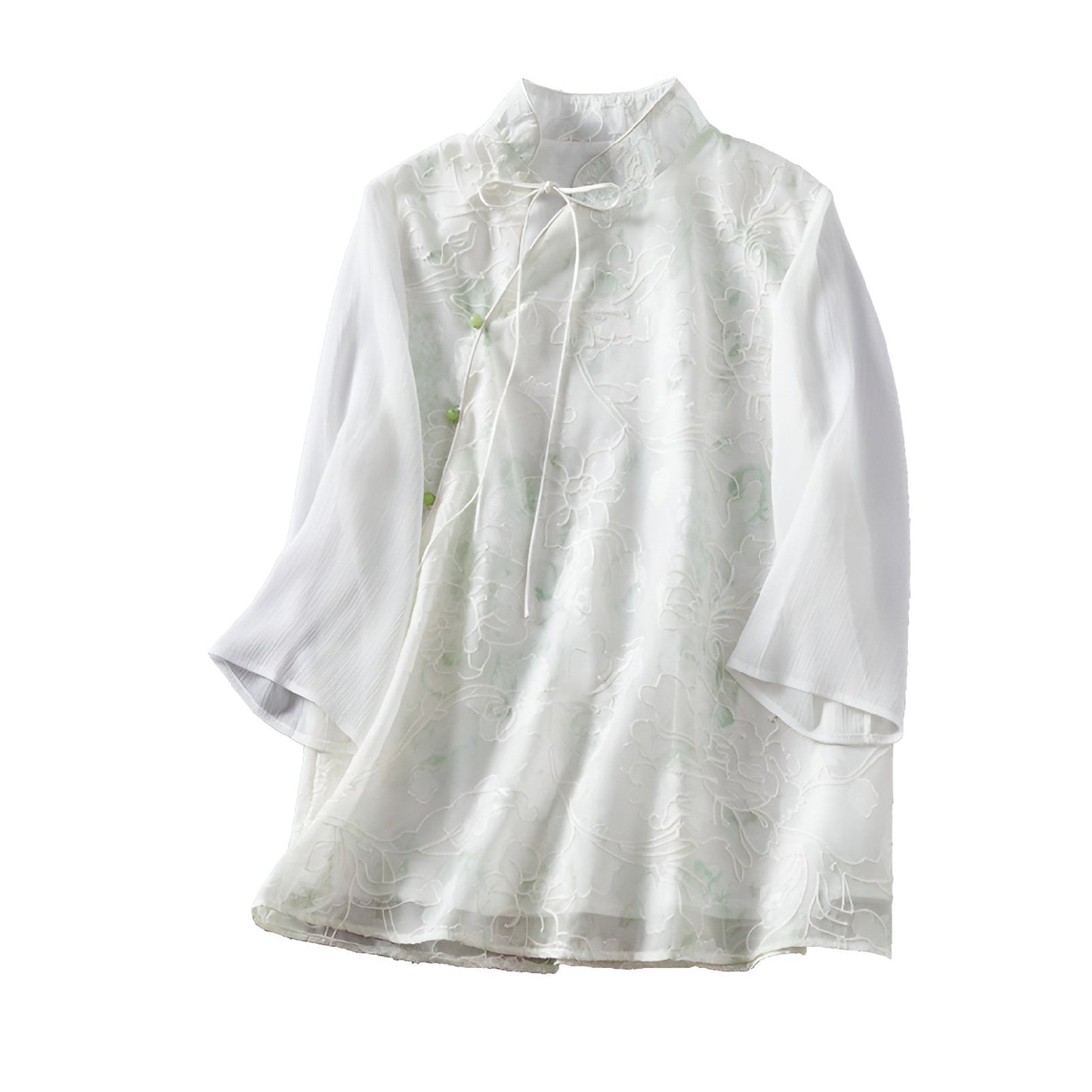 Traditional Chinese Oblique Lapel Blouse