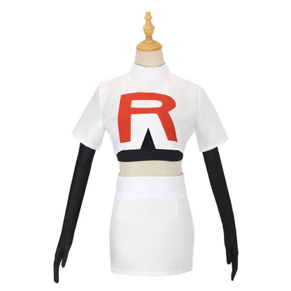 Pokemon Jessie Cosplay Costume Authentic Team Rocket Outfit Set