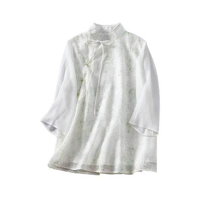 Traditional Chinese Oblique Lapel Blouse