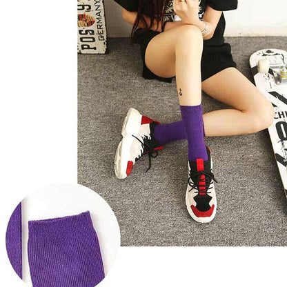 Classic Solid Color Dress Socks