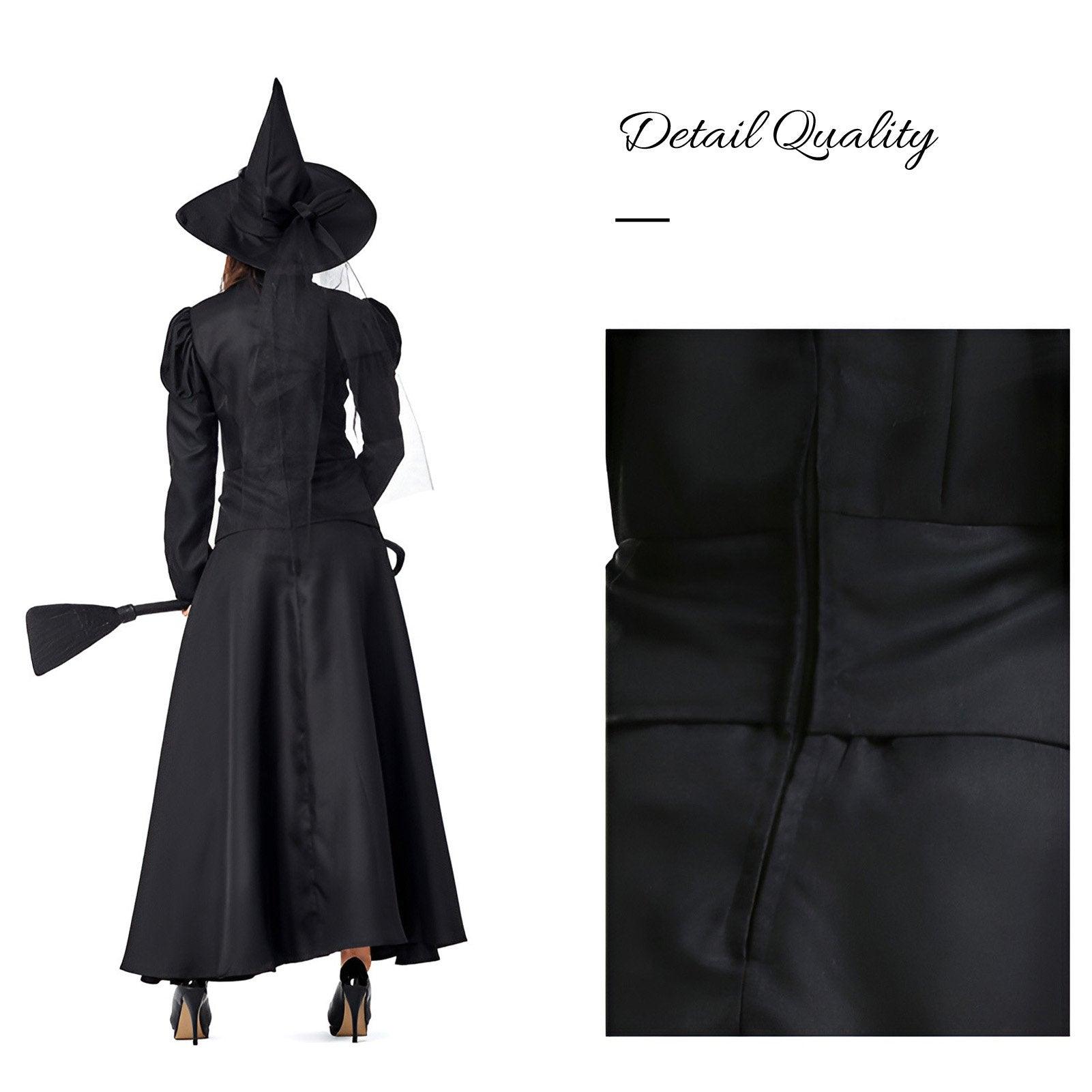 Wizard Of Oz Halloween Costume Stage Performance Adult Cosplay Black Witch Witch Play Parent-Child Costume - Aimall