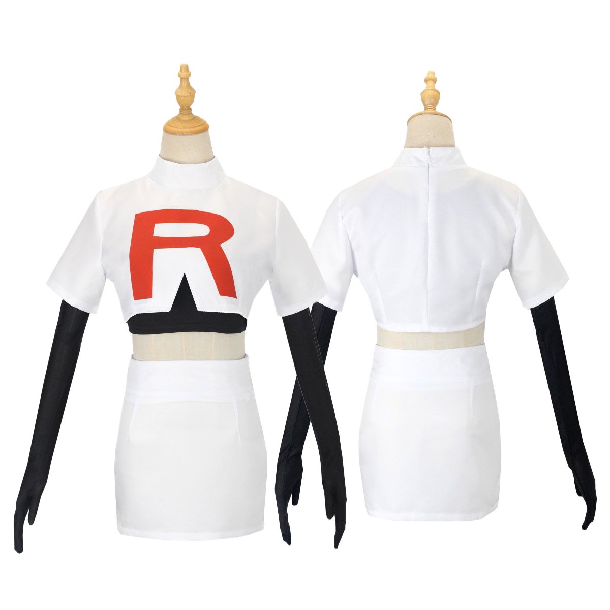 Pokemon Jessie Cosplay Costume Authentic Team Rocket Outfit Set