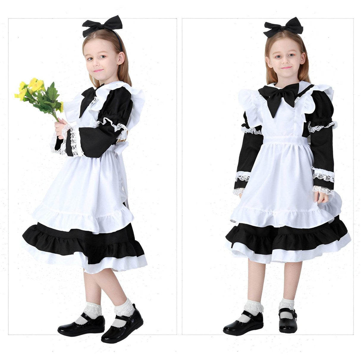 Fairy Tales Fantasy Wonderland Blue Maid Halloween Costume Princess Dress Cosplay Girls Costume - Aimall