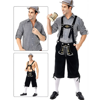 Traditional Bavarian Oktoberfest Lederhosen Outfit