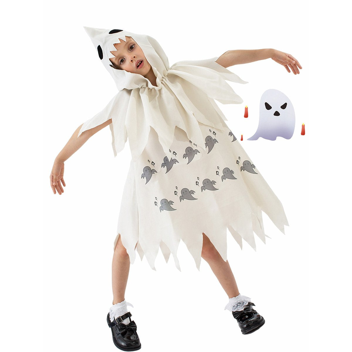 Kids Ghost Cloak Two-Piece Costume Set
