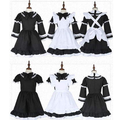 Fairy Tales Fantasy Wonderland Blue Maid Halloween Costume Princess Dress Cosplay Girls Costume - Aimall