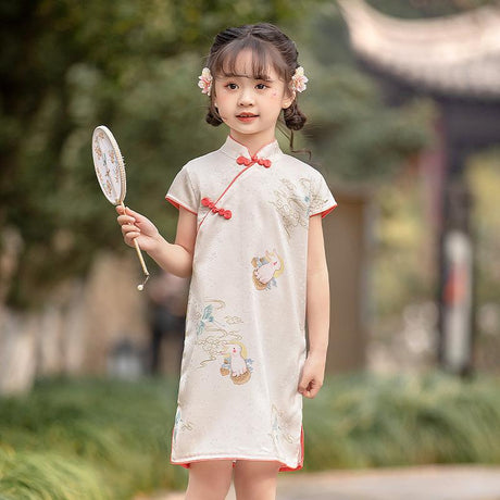 'Jade Rabbit' Girl's Chinese Qipao Dress