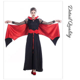 Halloween Costume Queen Dress Ampire Costume Vampire Bat Night Bar Devil Costume - Aimall