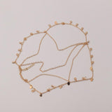 Elegant Golden Layered Hair Chain with Disc Charms