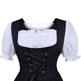 Authentic Bavarian Style Classic Black Dirndl Dress