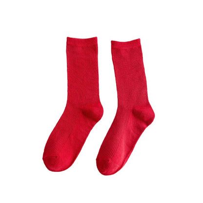 Classic Solid Color Dress Socks